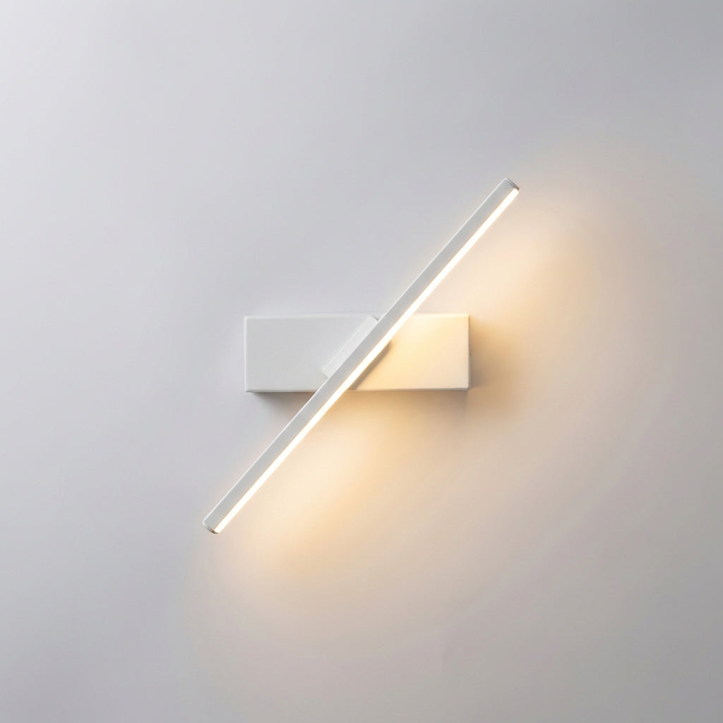 Minimalist Slim Profile Angled Bar Aluminum Wall Light