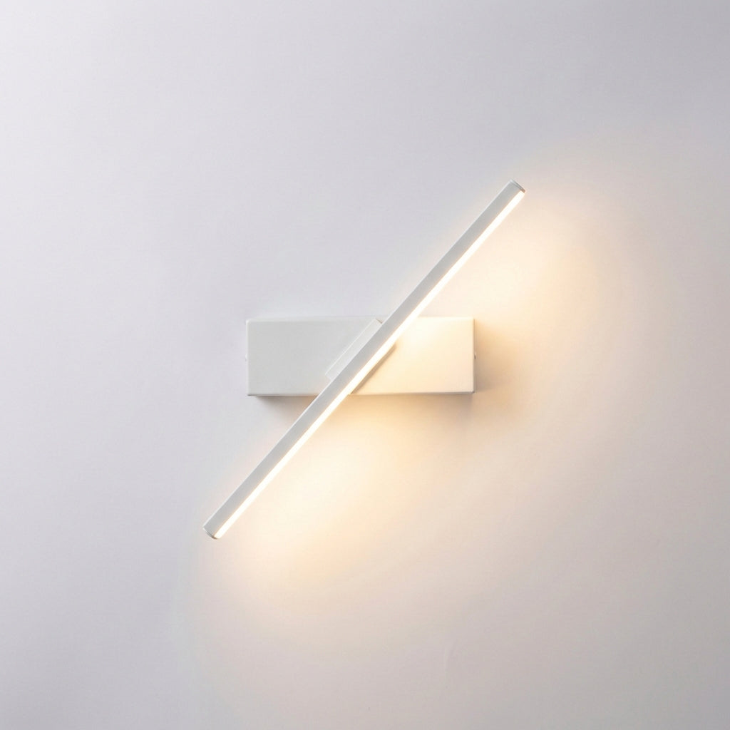 Minimalist Slim Profile Angled Bar Aluminum Wall Light