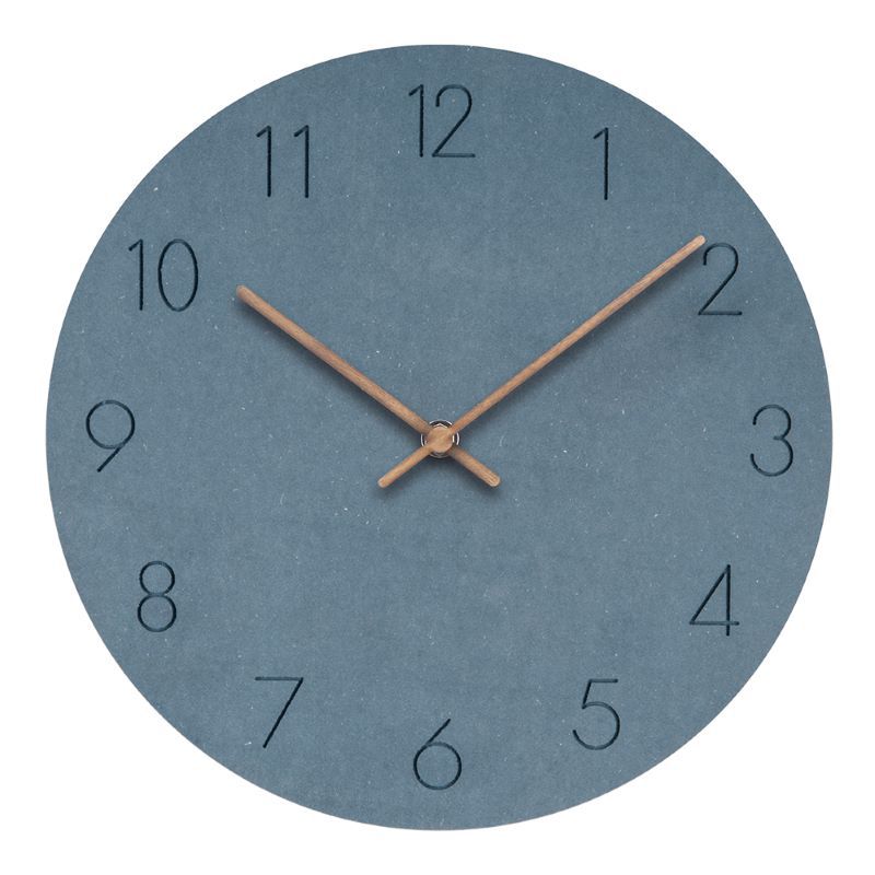 Minimalist Scandinavian Wood Silent Mechanism Round Wall Clock