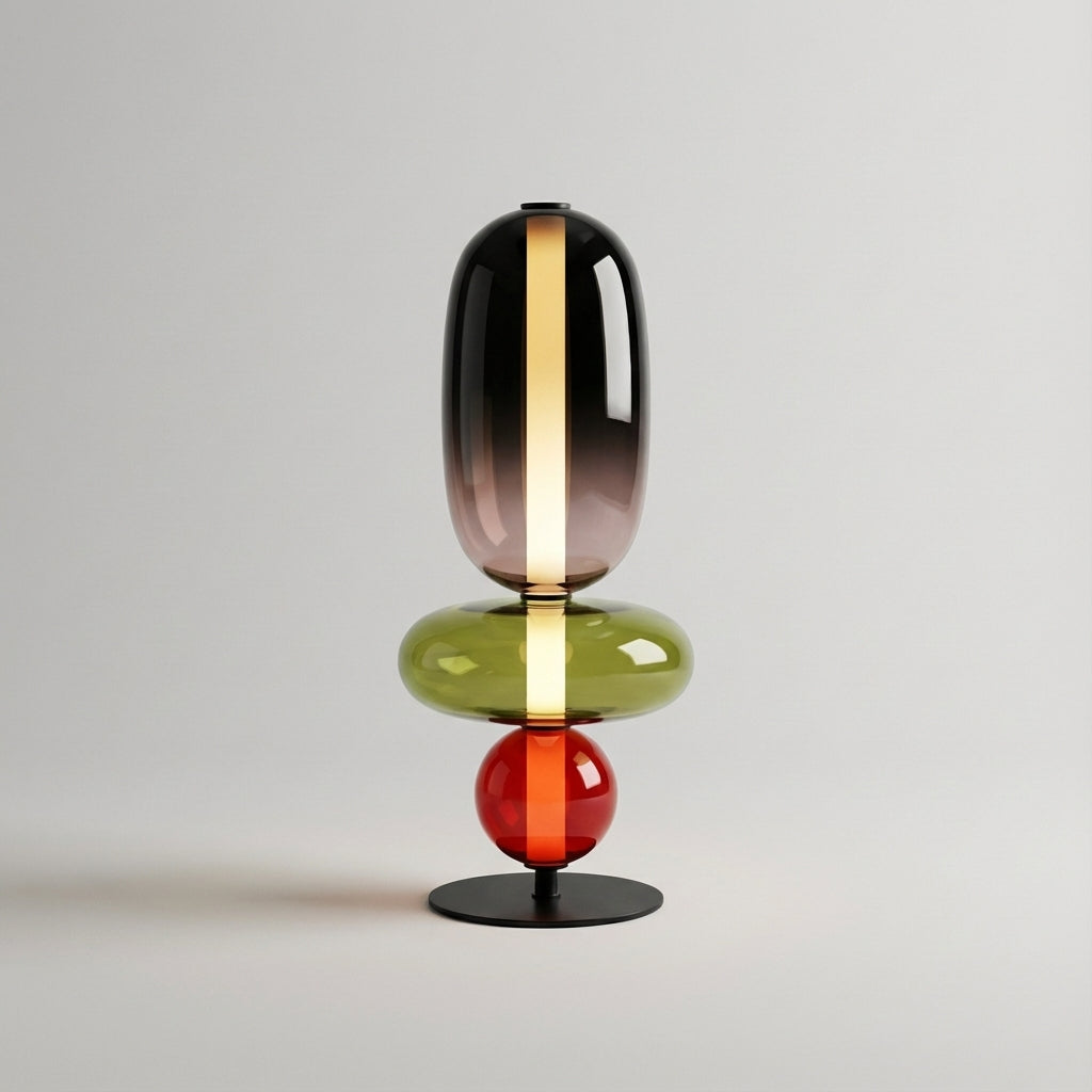 Minimalist Iron and Glass Adjustable Multicolor Mood Table Lamp