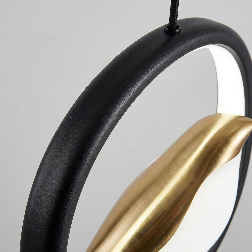 Sculptural Oval Silhouette Adjustable Suspension Minimalist Pendant Light