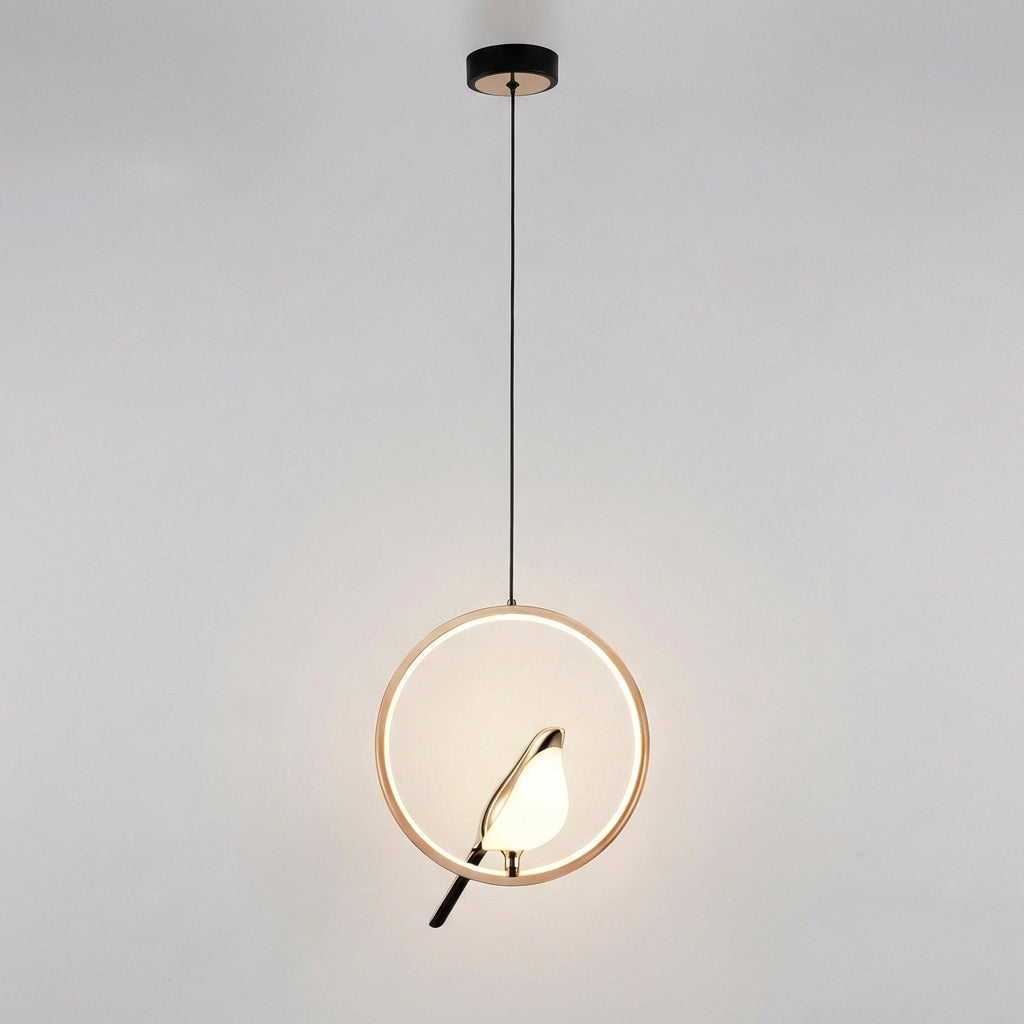 Sculptural Oval Silhouette Adjustable Suspension Minimalist Pendant Light