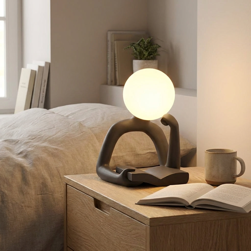 Sculptural Abstract Resin Compact Ambient Glow Desk Table Lamp
