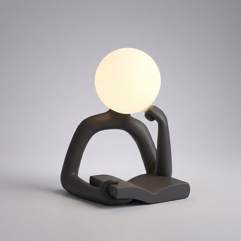 Sculptural Abstract Resin Compact Ambient Glow Desk Table Lamp