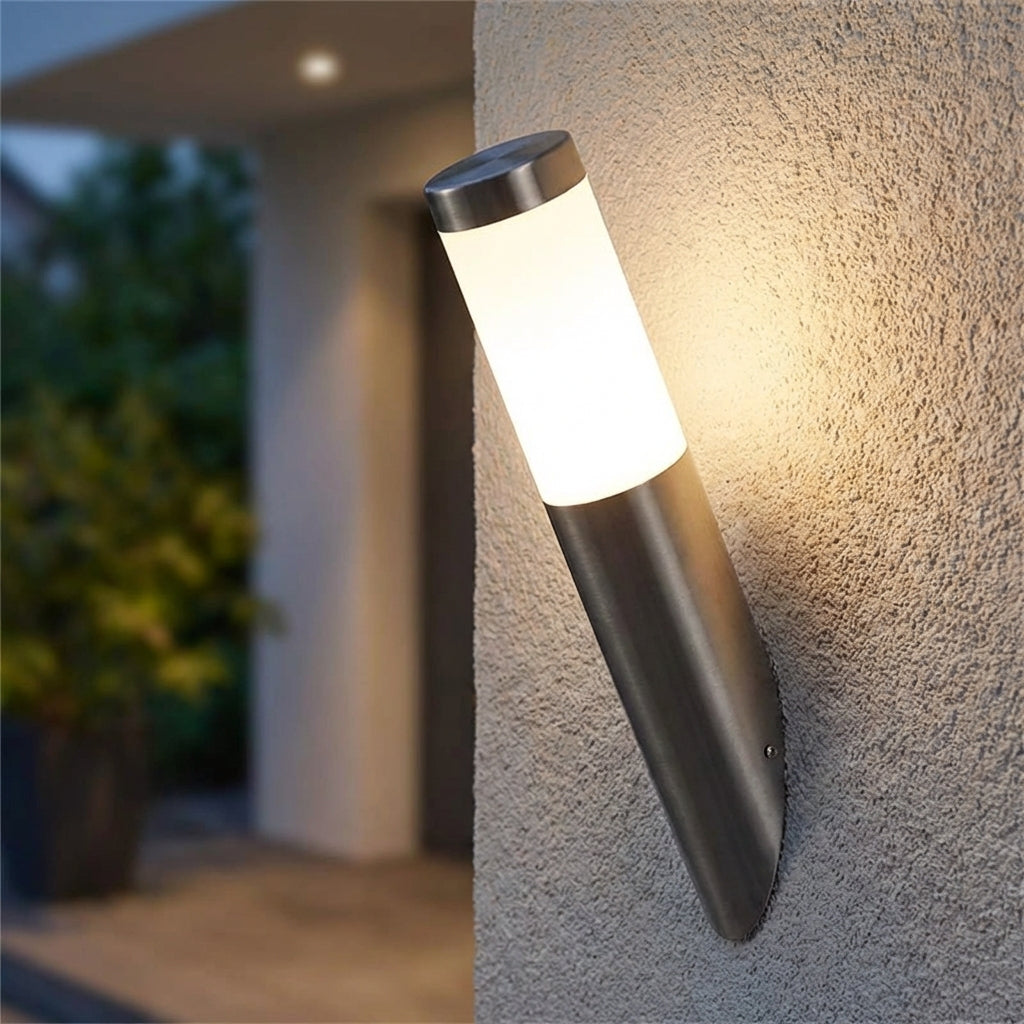 Sleek Stainless Steel Motion Sensor Outdoor Wall Light