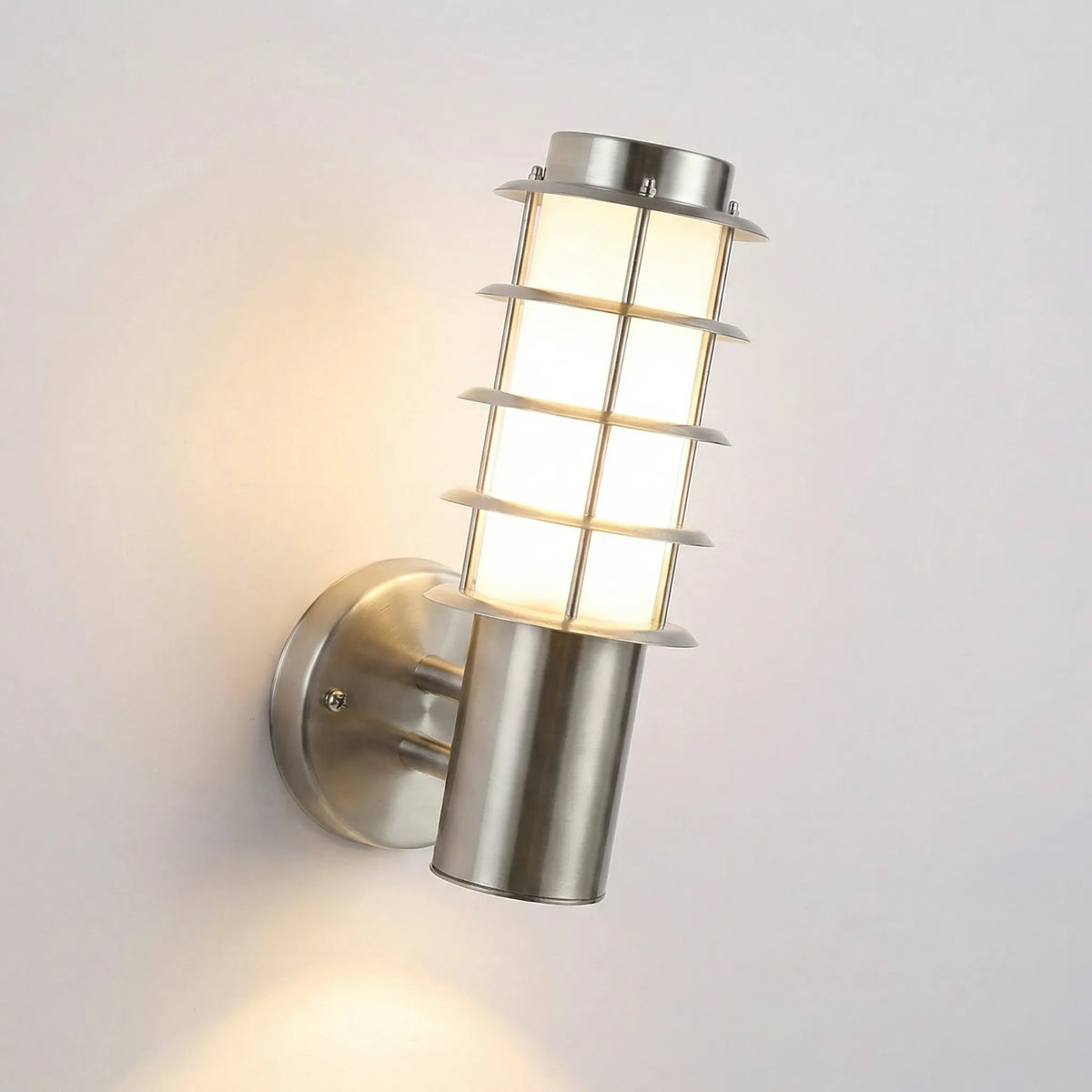 Sleek Stainless Steel Motion Sensor Outdoor Wall Light