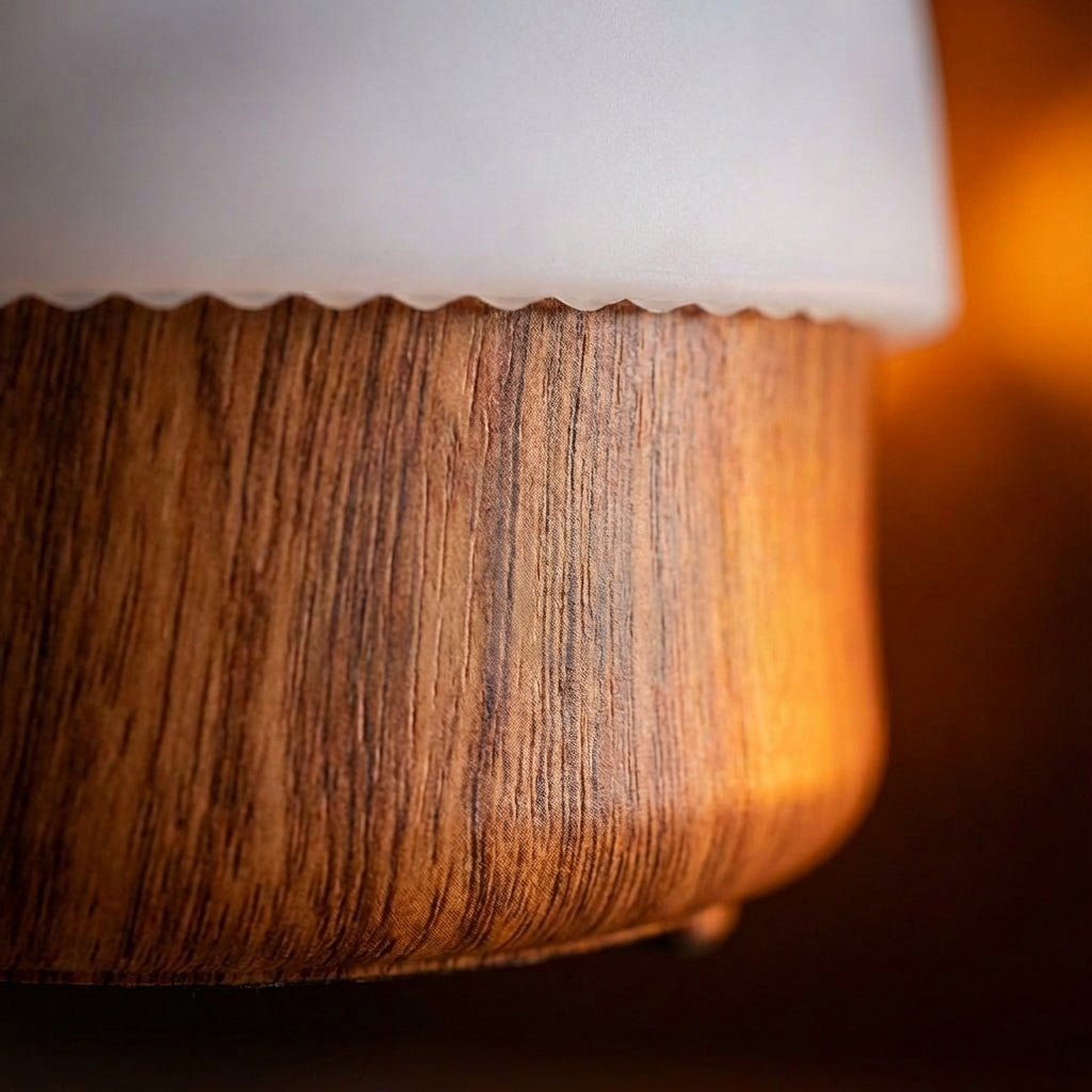 Sculptural Minimalist Metal and Glass Dimmable Color Changing Table Lamp