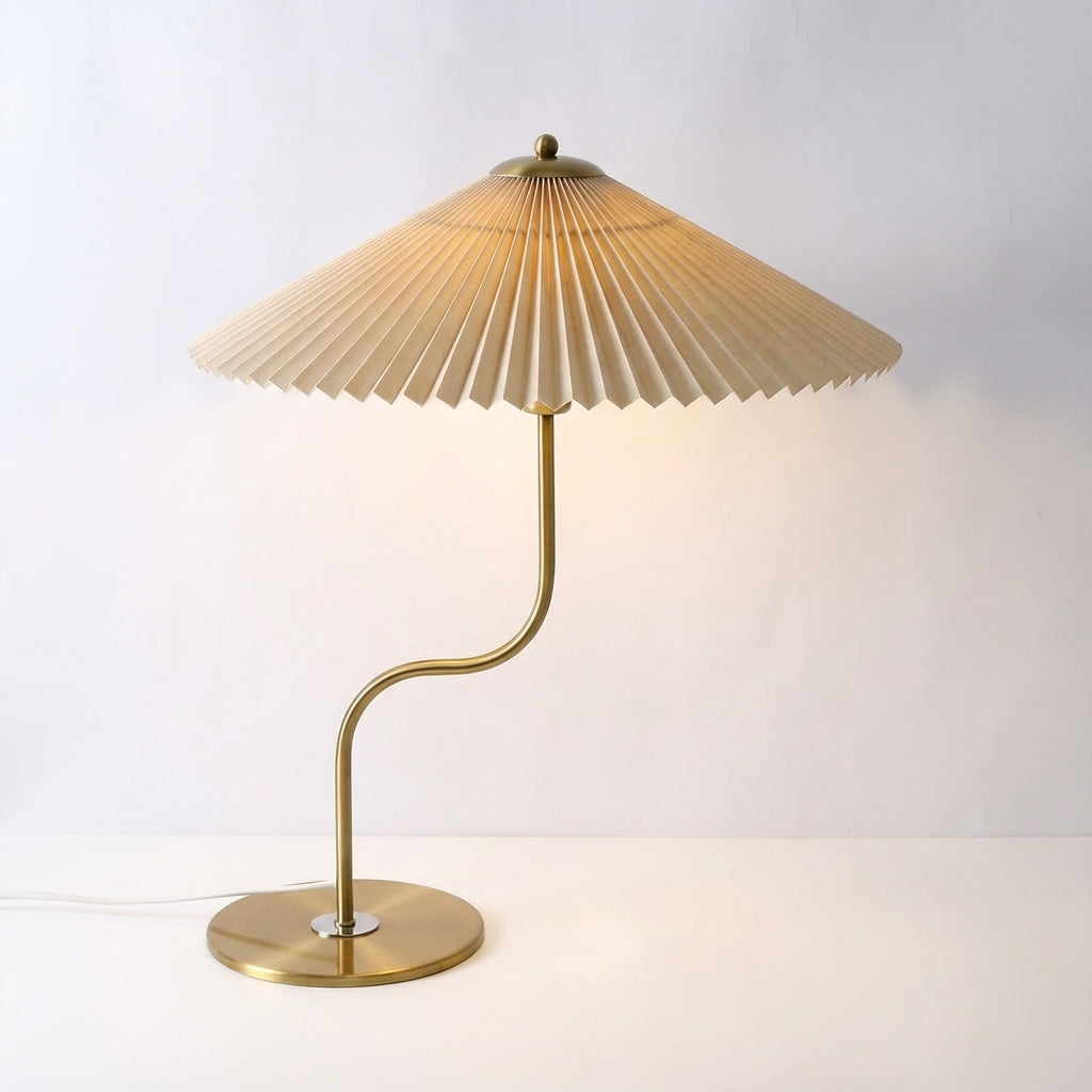 Sculptural Parasol Shade Touch Dimmable USB Table Lamp