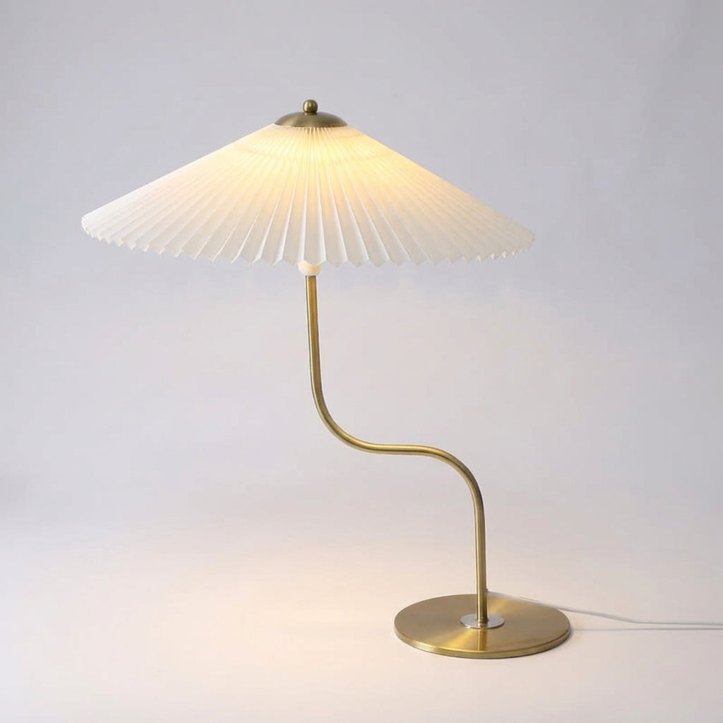 Sculptural Parasol Shade Touch Dimmable USB Table Lamp