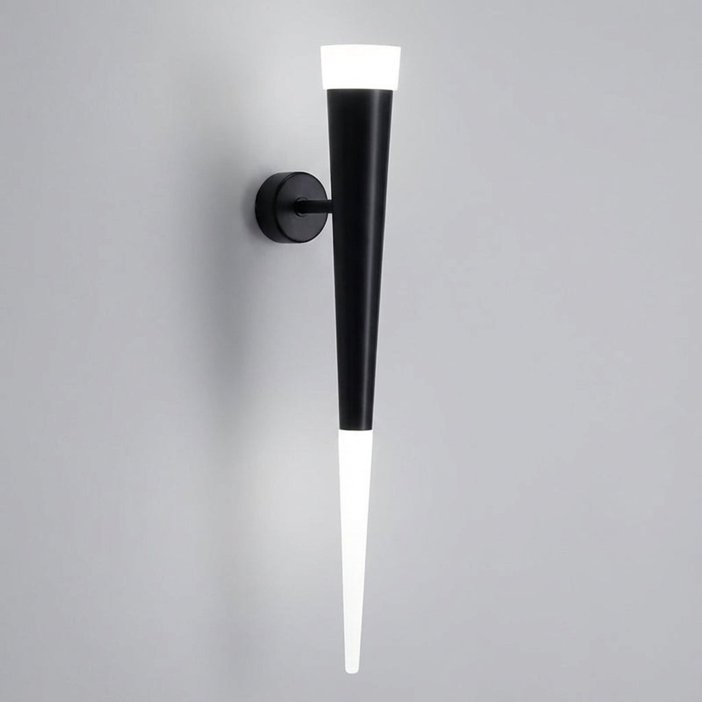 Sleek Tapered Conical Metal Up Down Wall Light
