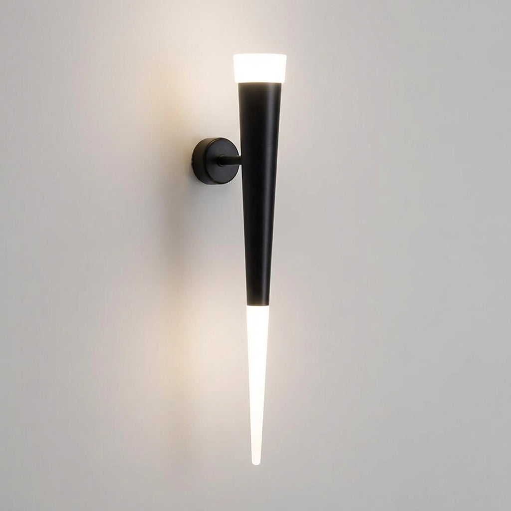 Sleek Tapered Conical Metal Up Down Wall Light