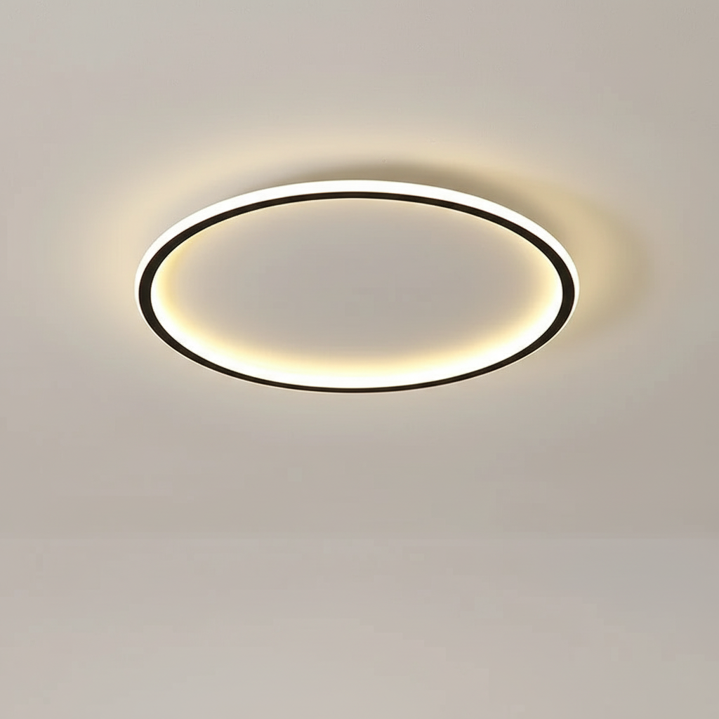 Scandinavian Minimalist Round Aluminium Acrylic Dimmable Ceiling Light