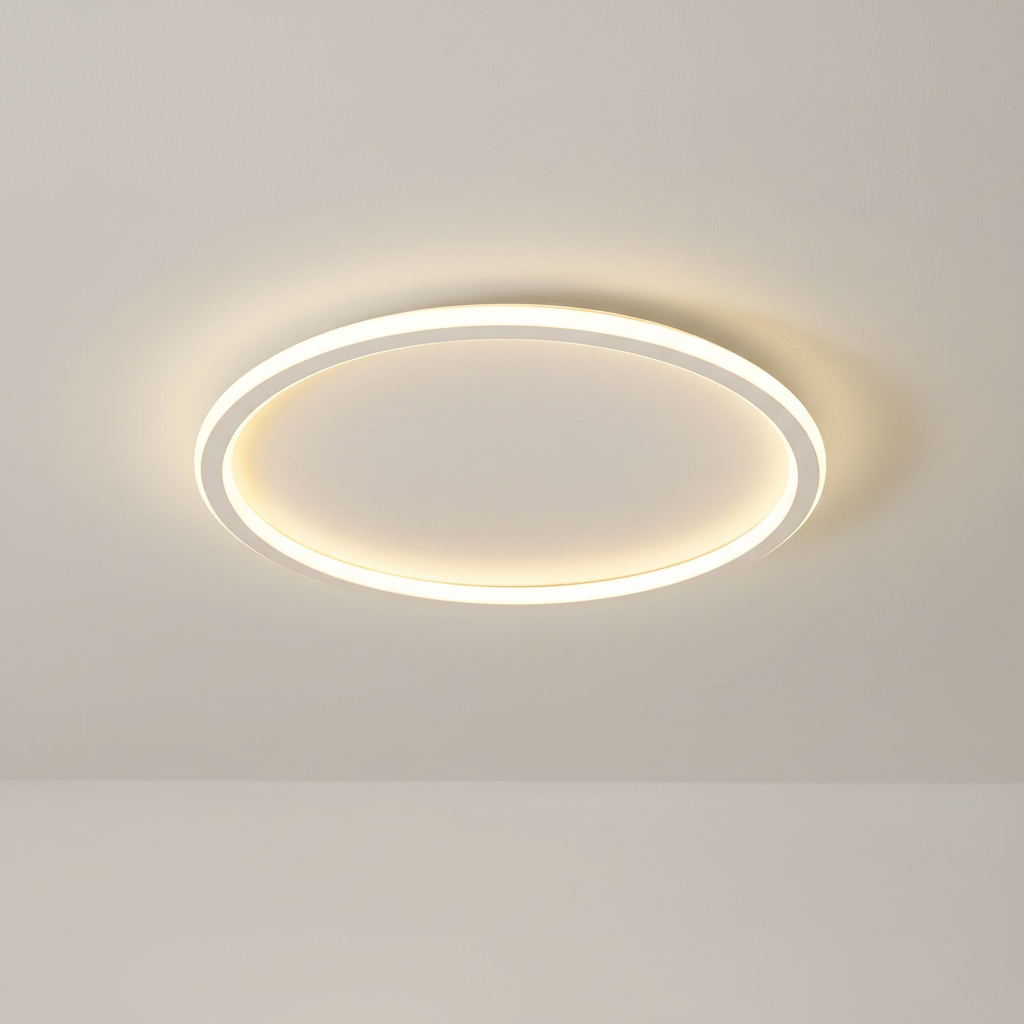 Scandinavian Minimalist Round Aluminium Acrylic Dimmable Ceiling Light