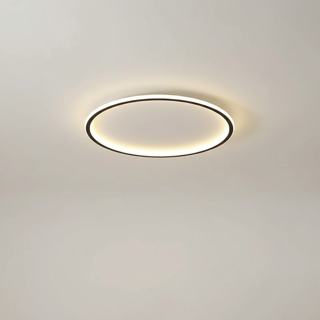 Scandinavian Minimalist Round Aluminium Acrylic Dimmable Ceiling Light