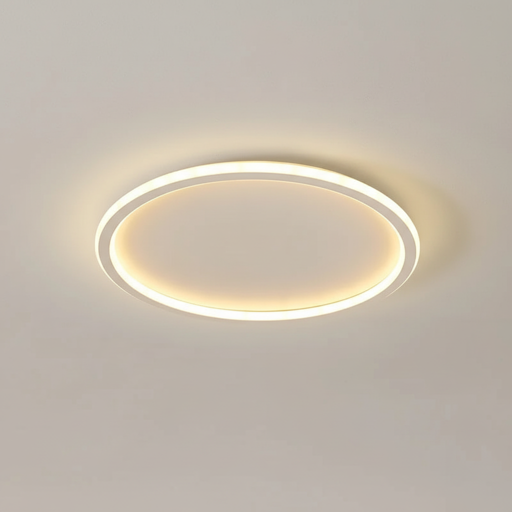 Scandinavian Minimalist Round Aluminium Acrylic Dimmable Ceiling Light