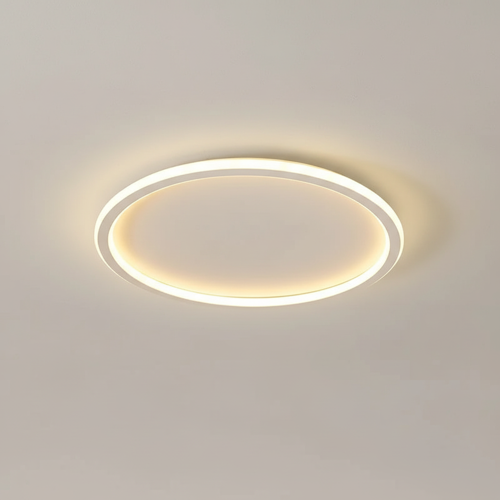 Scandinavian Minimalist Round Aluminium Acrylic Dimmable Ceiling Light