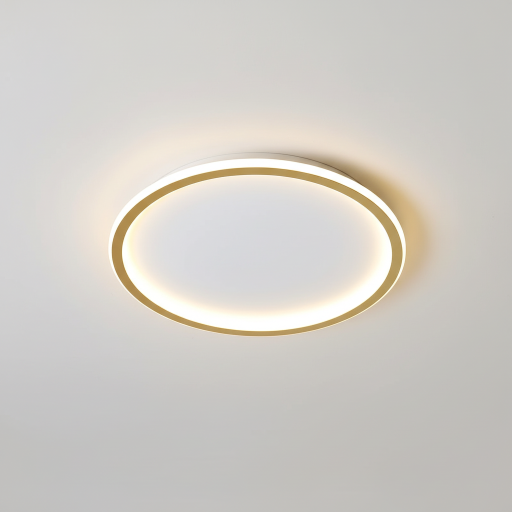 Scandinavian Minimalist Round Aluminium Acrylic Dimmable Ceiling Light