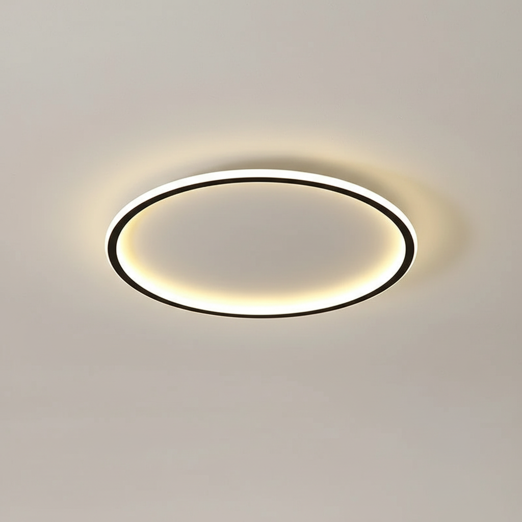 Scandinavian Minimalist Round Aluminium Acrylic Dimmable Ceiling Light