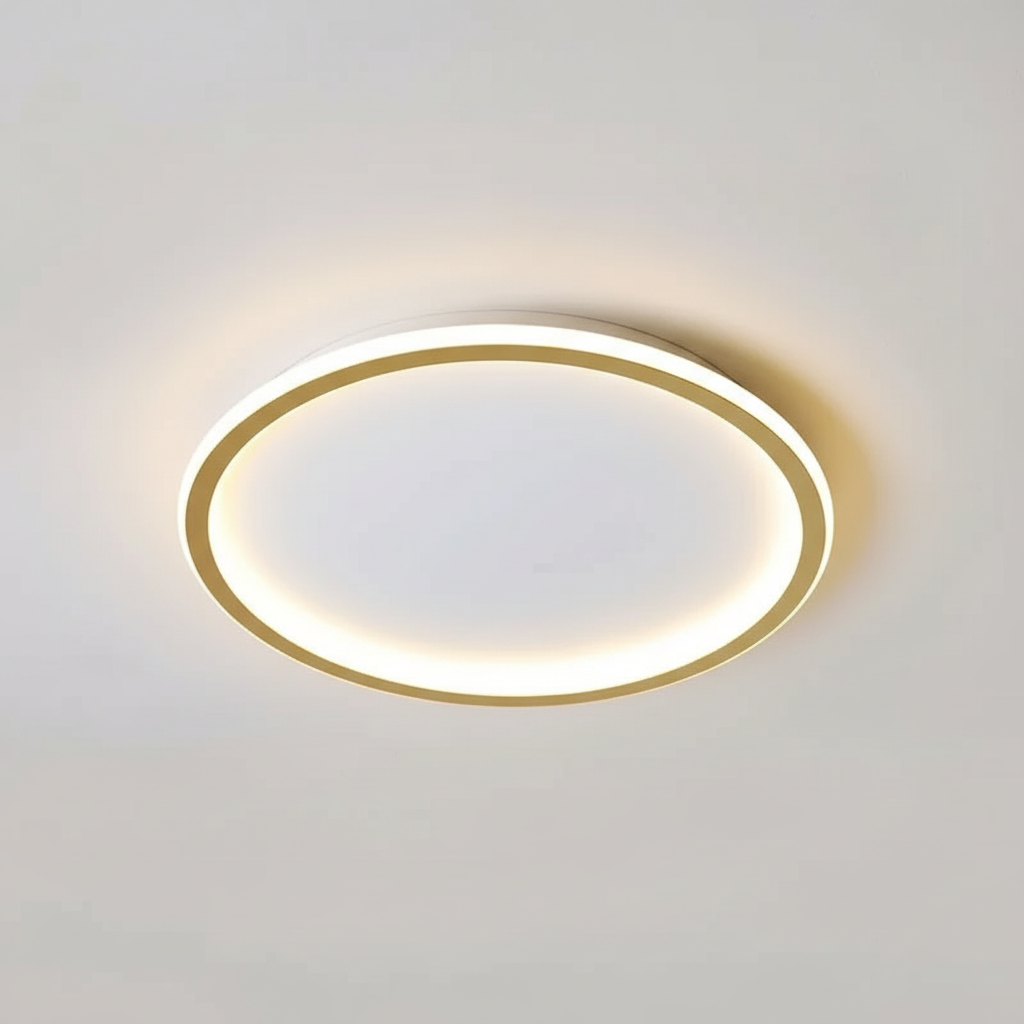 Scandinavian Minimalist Round Aluminium Acrylic Dimmable Ceiling Light