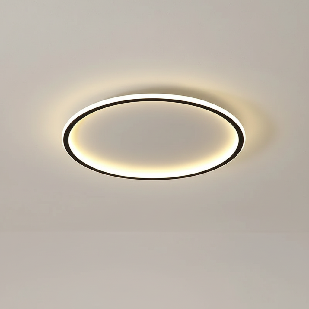 Scandinavian Minimalist Round Aluminium Acrylic Dimmable Ceiling Light