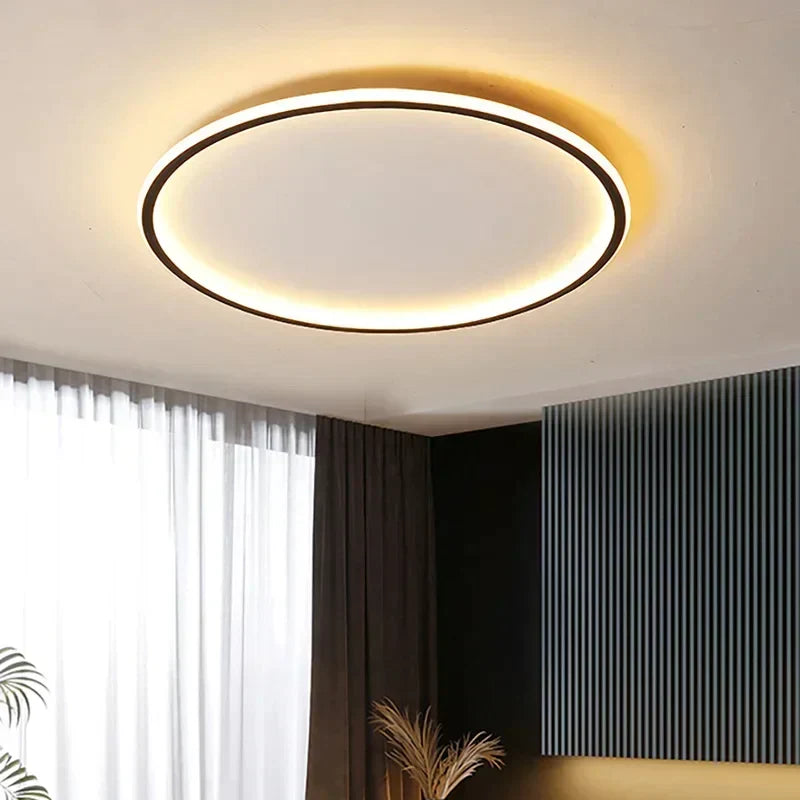 Scandinavian Minimalist Round Aluminium Acrylic Dimmable Ceiling Light