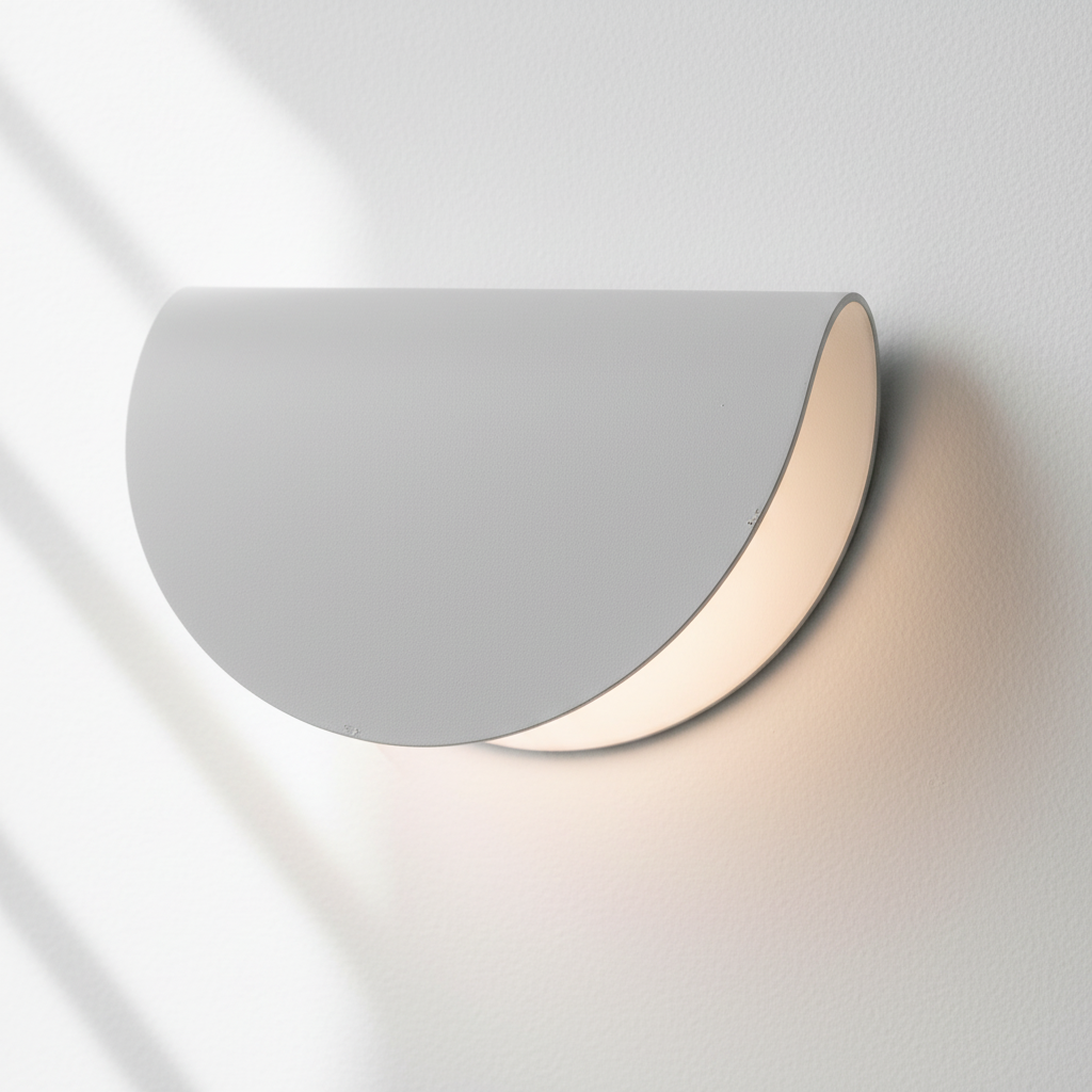 Modern Semi-Circular Metal Indirect Glow Indoor Wall Light
