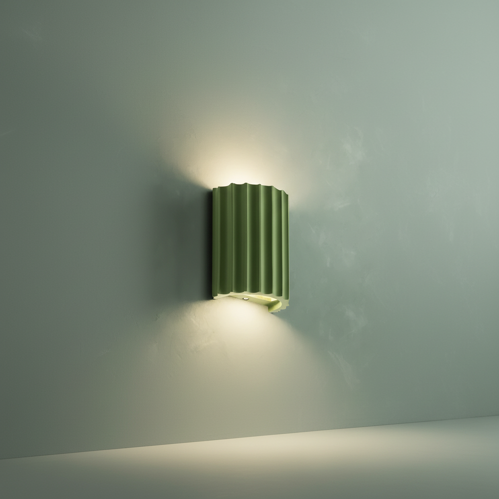 Sculptural Resin Artistic Wall Light With Textured Finish