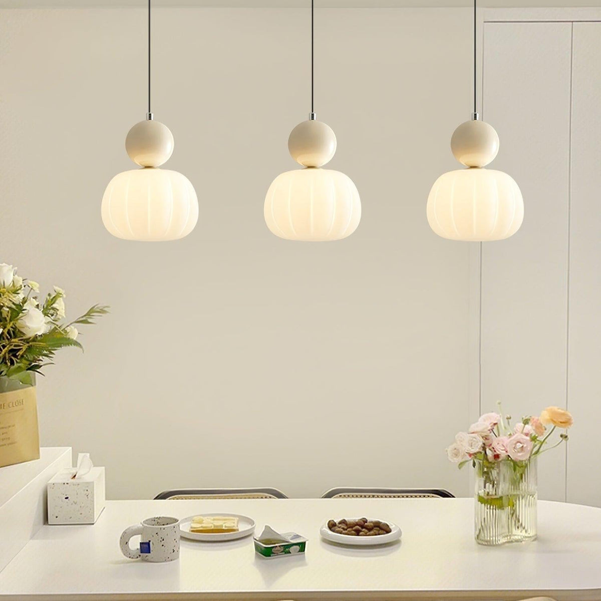 Organic Round Acrylic Diffuser Pendant Light