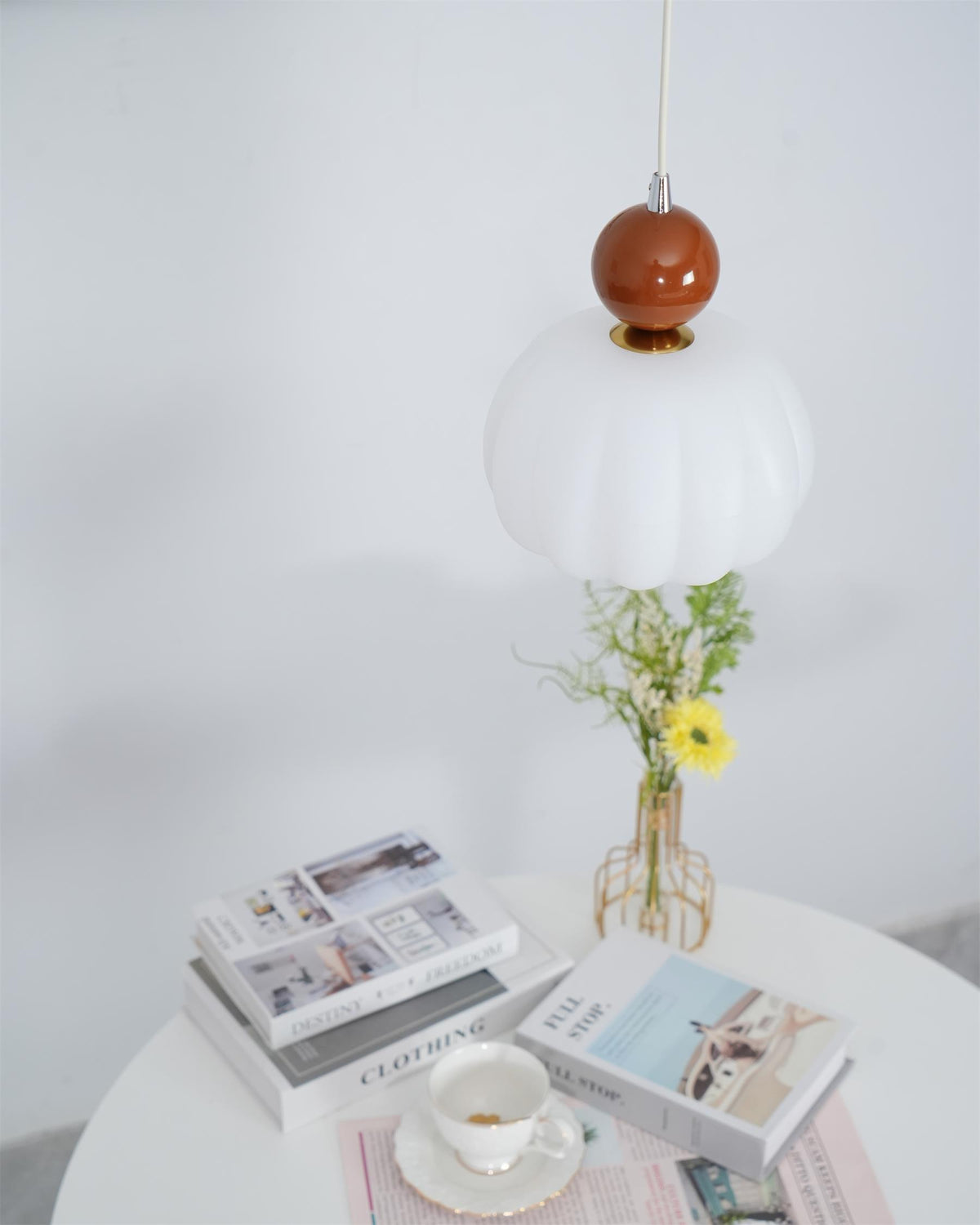 Organic Round Acrylic Diffuser Pendant Light