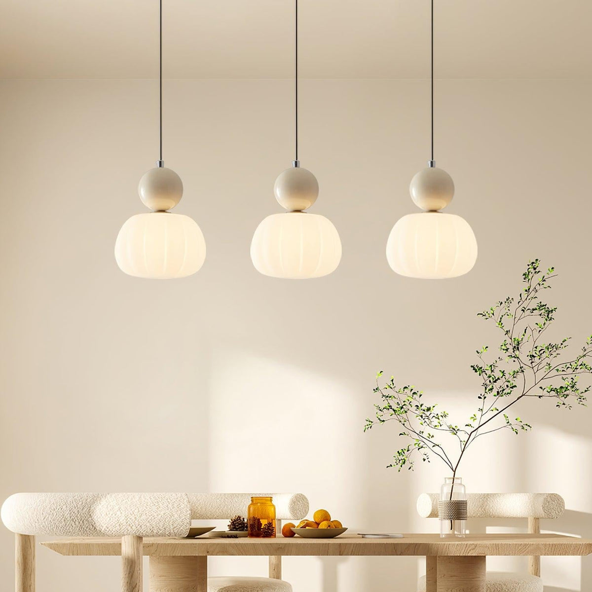 Organic Round Acrylic Diffuser Pendant Light