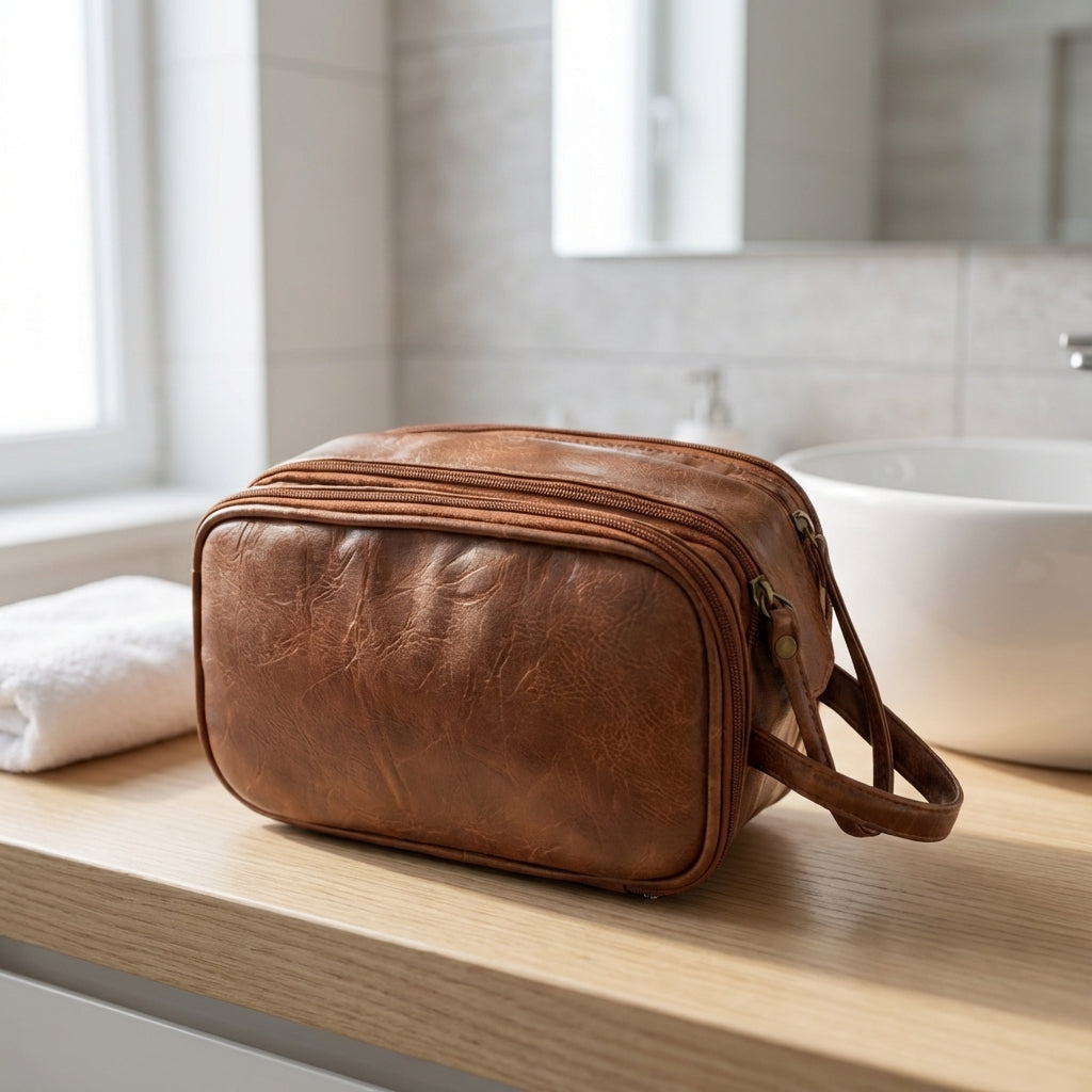 Multi Compartment Water Repellent Hanging Travel Toiletry Bag Organizer
