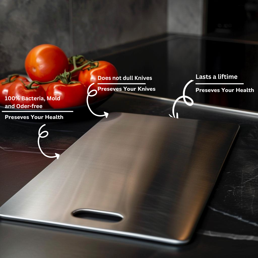 Antibacterial Titanium Composite Nonporous Knife-Friendly Kitchen Cutting Board