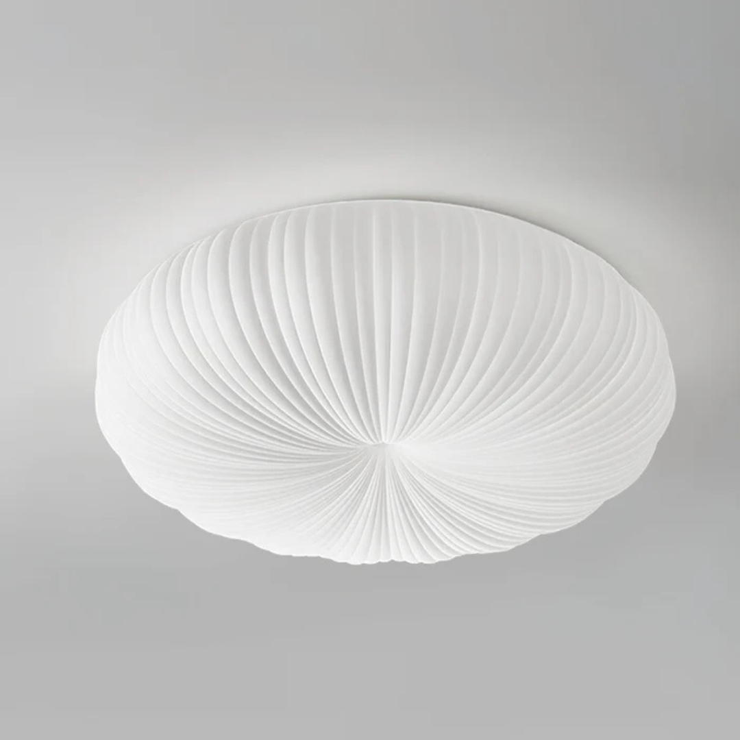 Pleated Acrylic Sculptural Flush Mount Ceiling Light