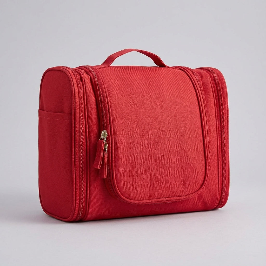 Foldable Water Repellent Multi Compartment Hanging Hook Toiletry Bag