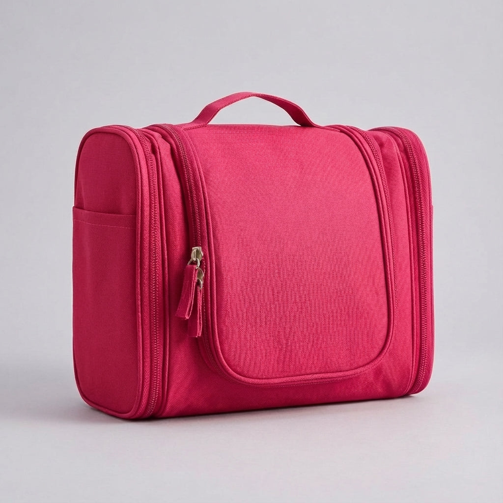Foldable Water Repellent Multi Compartment Hanging Hook Toiletry Bag