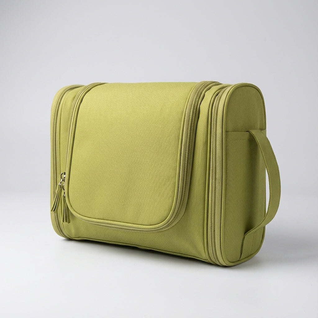 Foldable Water Repellent Multi Compartment Hanging Hook Toiletry Bag