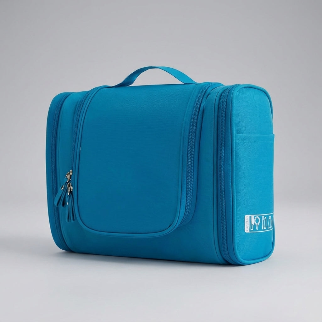 Foldable Water Repellent Multi Compartment Hanging Hook Toiletry Bag