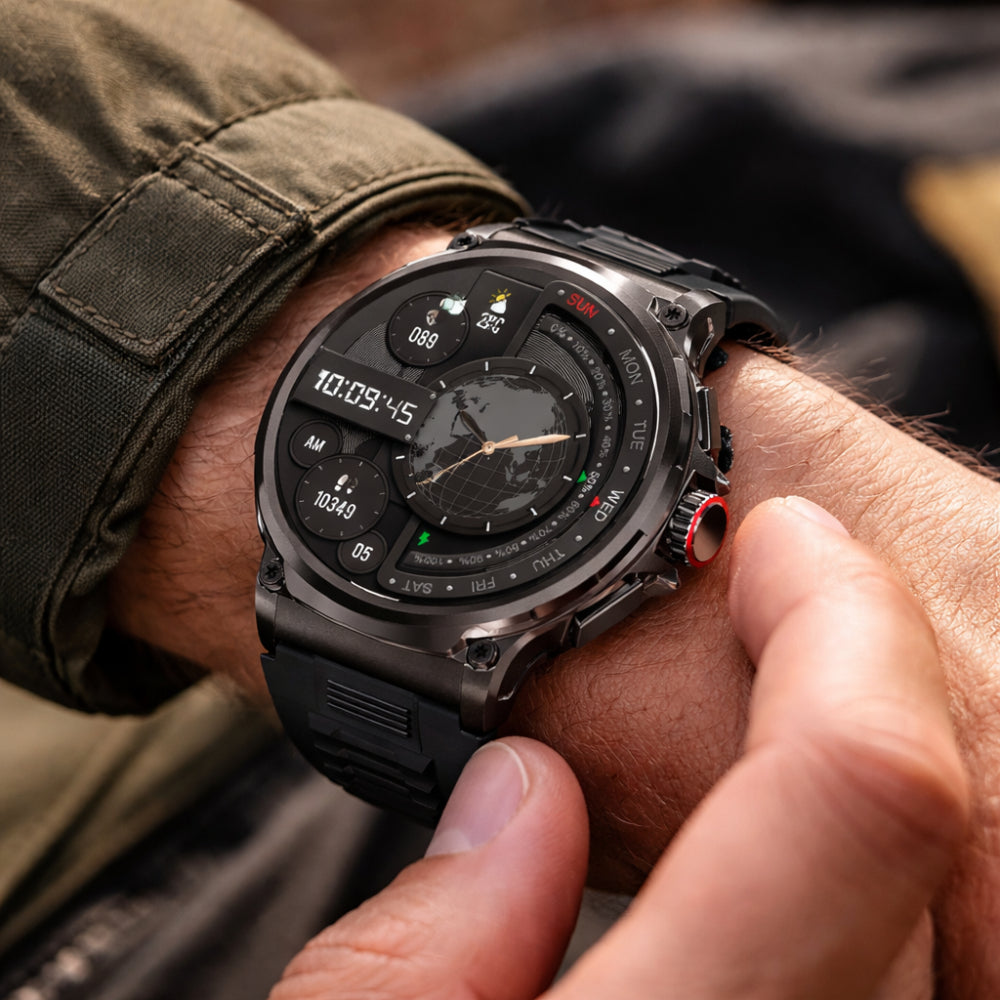 Rugged Outdoor Multi-Sport Tracking Bluetooth Fitness Smartwatch