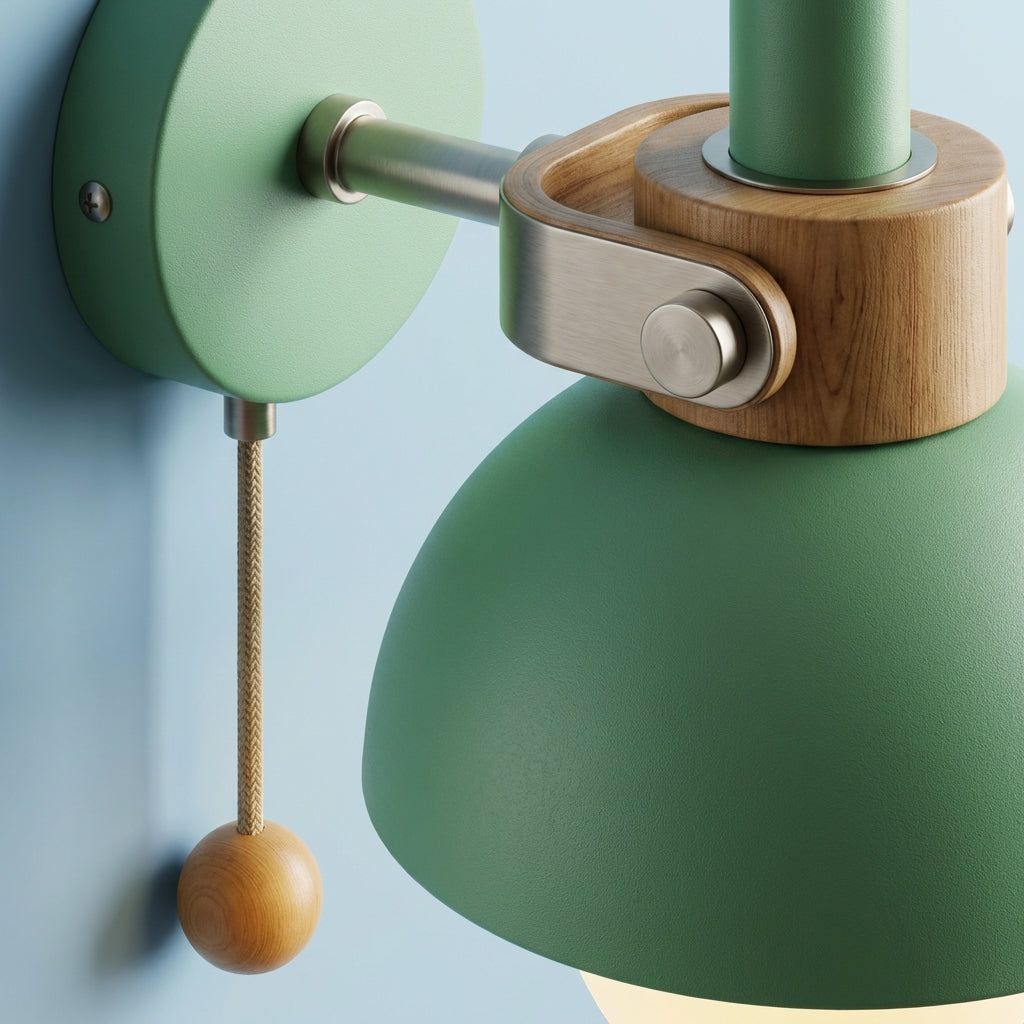 Playful Pastel Shade Pull Switch Wall Light
