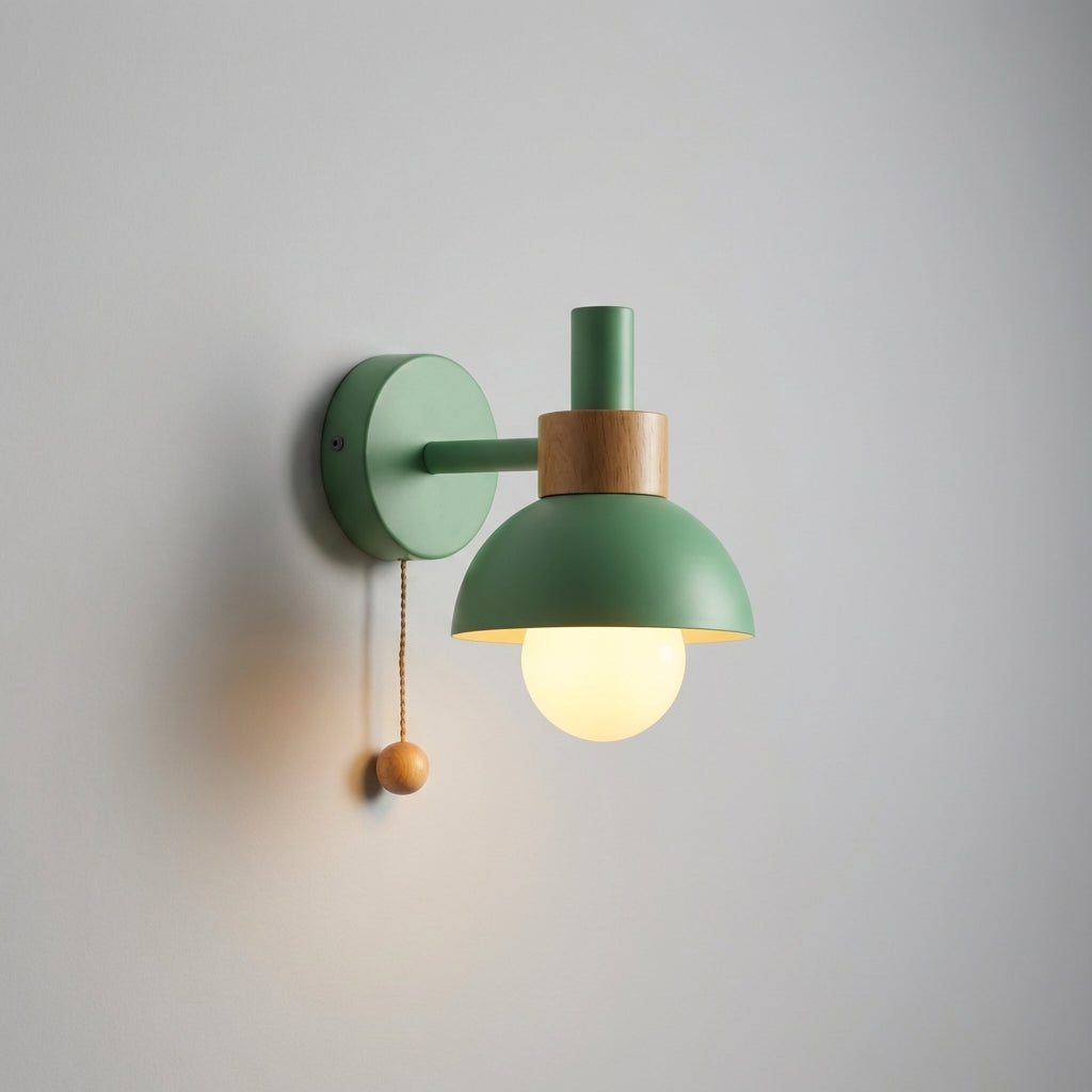 Playful Pastel Shade Pull Switch Wall Light