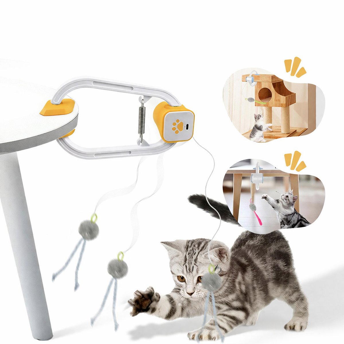 Retractable String Door Hanging Automatic Cat Teaser Toy