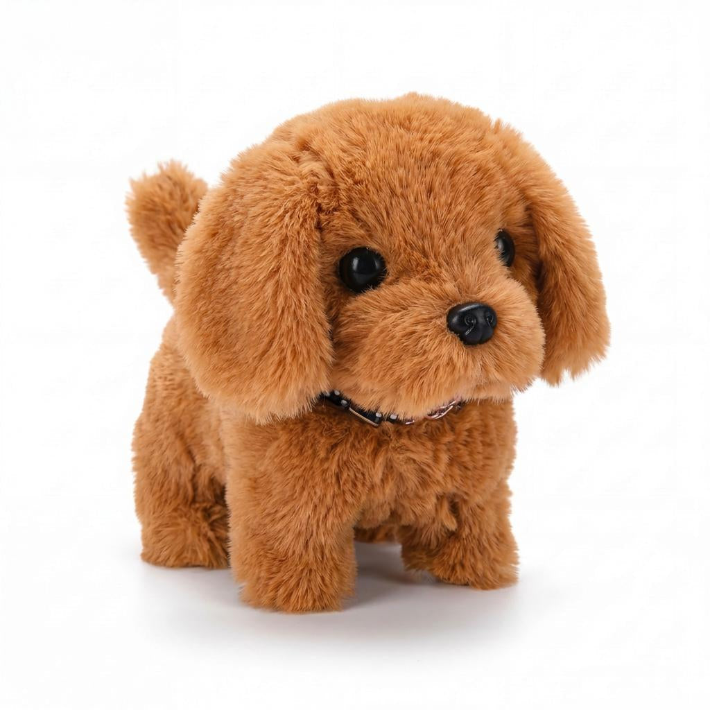 Realistic Walking Barking Tail Wagging Interactive Plush Puppy Toy