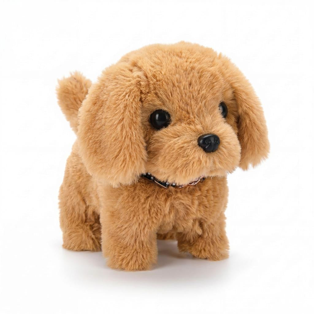 Realistic Walking Barking Tail Wagging Interactive Plush Puppy Toy