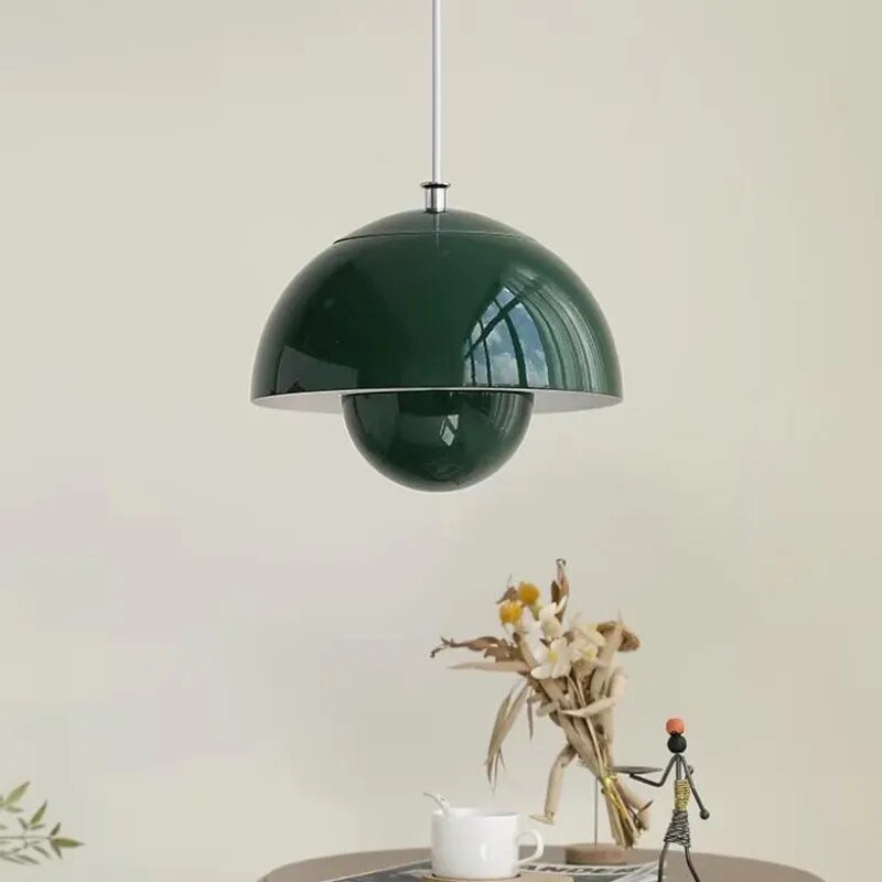 Scandinavian Flower Bud Sculptural Metal Nordic Pendant Light