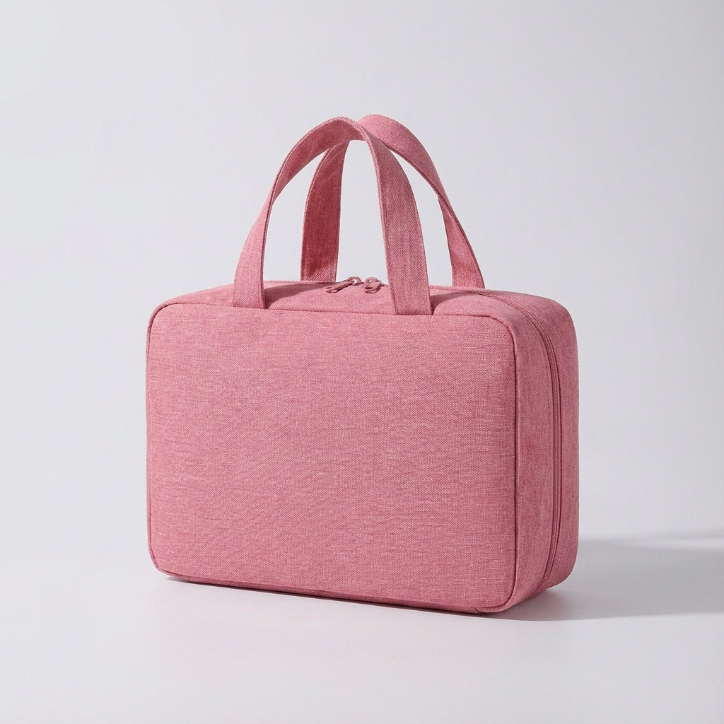 Foldable Multi Compartment Transparent Hanging Toiletry Organizer Bag