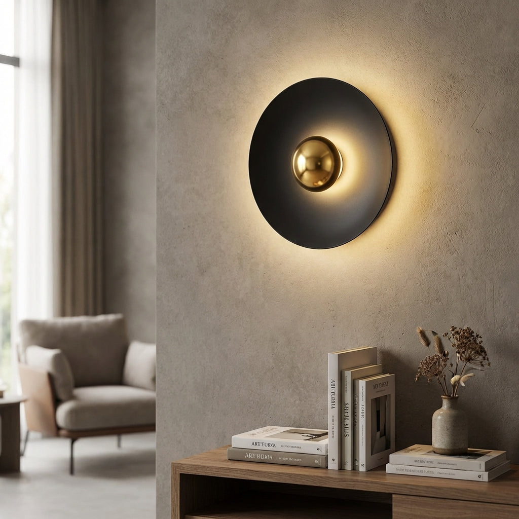 Round Halo Glow Minimalist Circular Wall Light