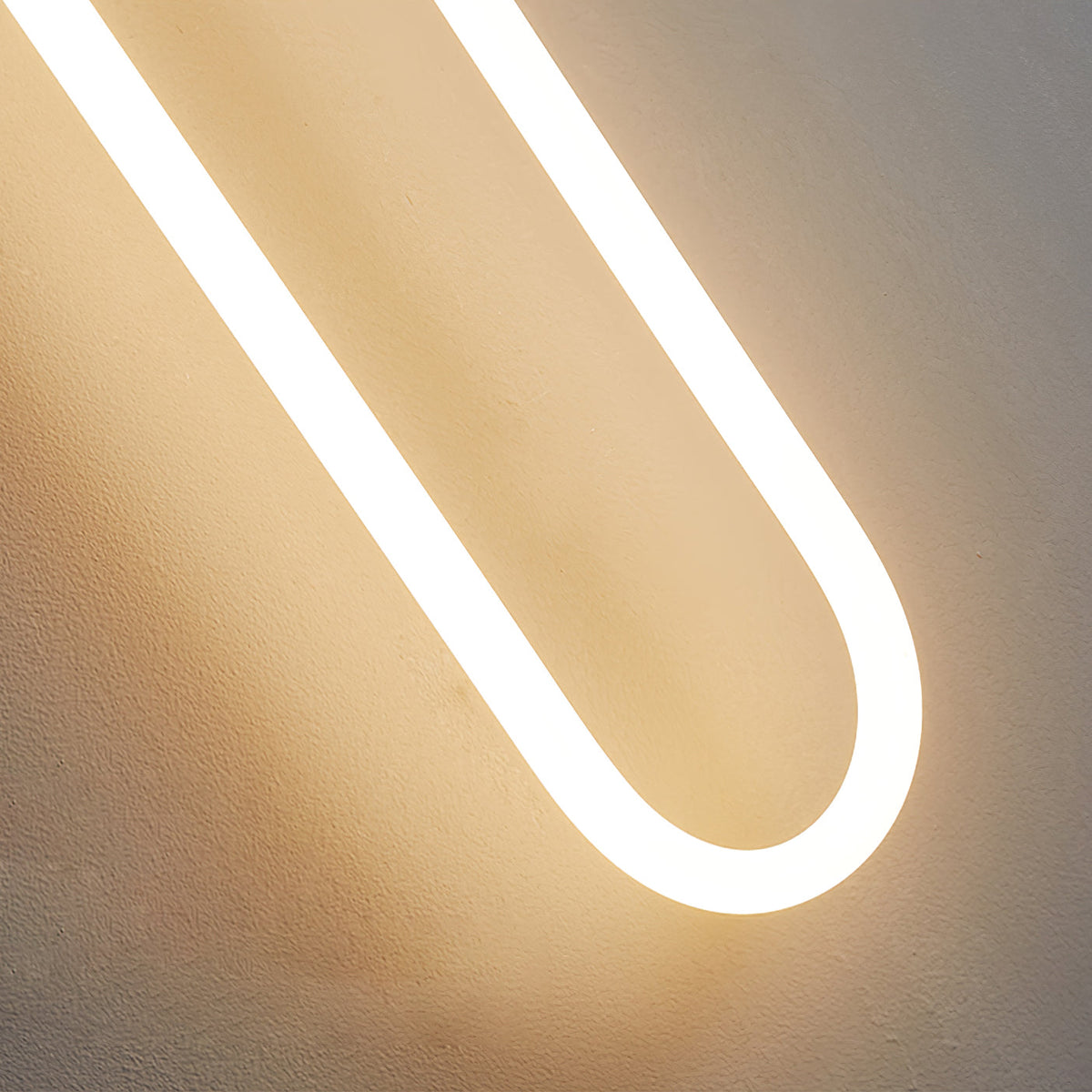 Looped Brass Frame Minimalist Architectural Wall Light