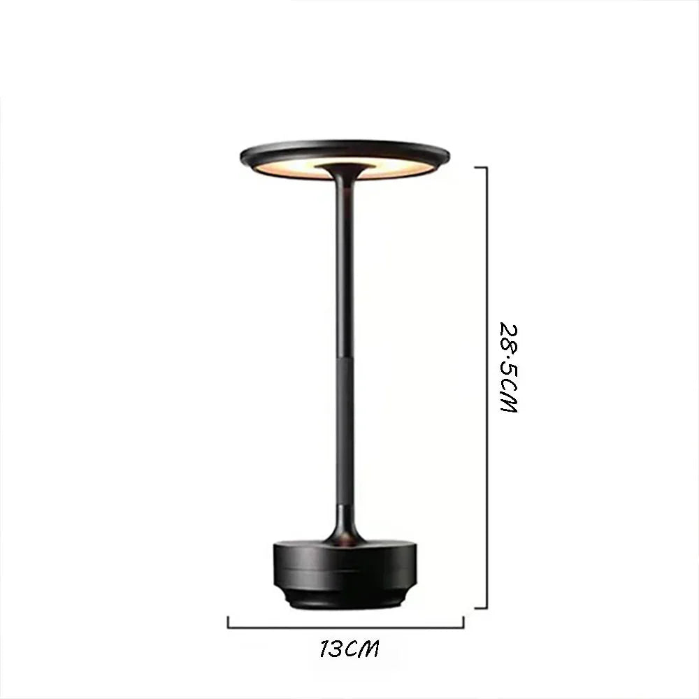Minimalist Aluminium Cordless Touch Dimmable Rechargeable Table Lamp