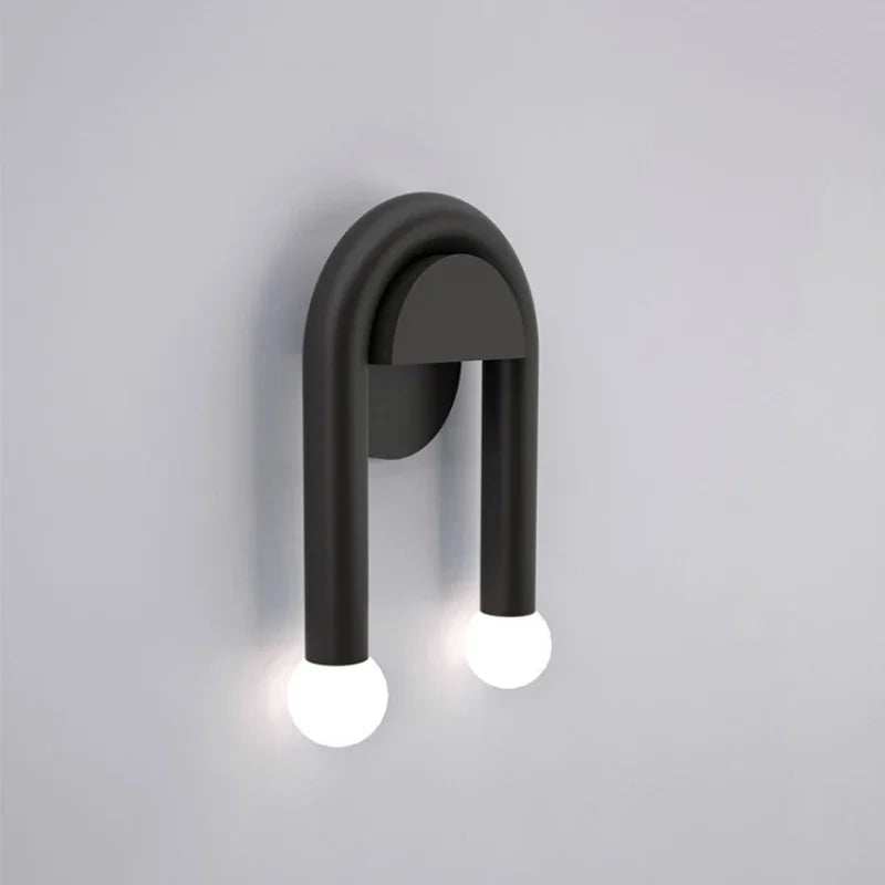 Arched Sculptural Nordic Minimalist Frosted Glass Wall Light