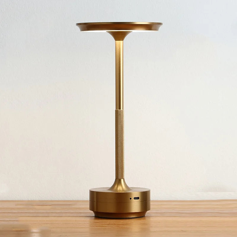 Minimalist Aluminium Cordless Touch Dimmable Rechargeable Table Lamp